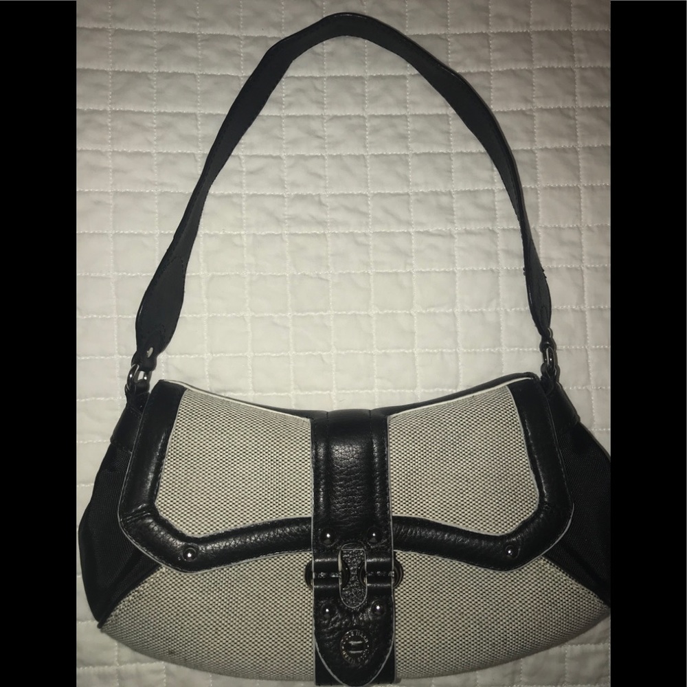 Cole Haan canvas, nylon leather w silver purse